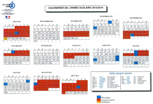 Calendrier scolaire 2013-2014 Mayotte